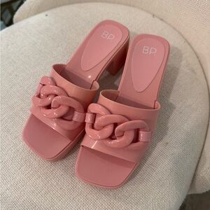 BP Pink Mules with Braided Detail